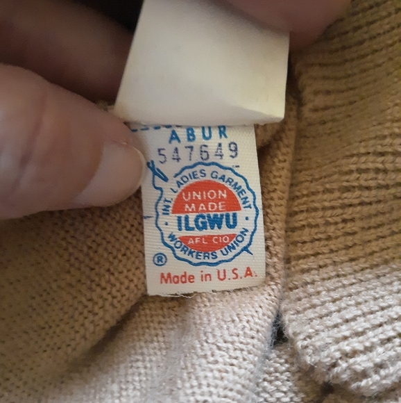 Vintage The Fox Sweater JC Penney Tan M - Picture 4 of 6